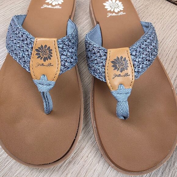 Yellow Box Fida Woven Flip Flop Sandals Size 10 - Picture 2 of 8